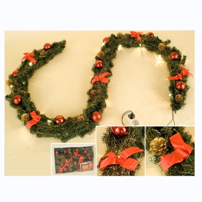 Pine garland with christmas ...