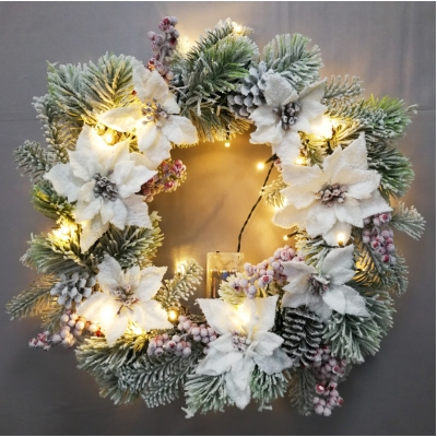 Pine wreath with decoration ...