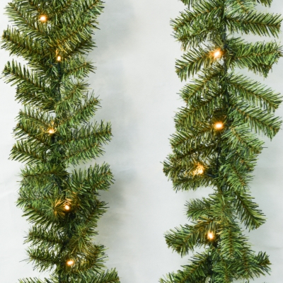 Pine garland with LED lights