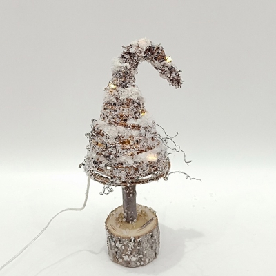 natural rattan tree with sno...