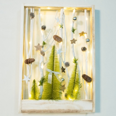 natural frame with decor and...