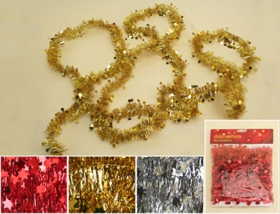 foil mini star garland