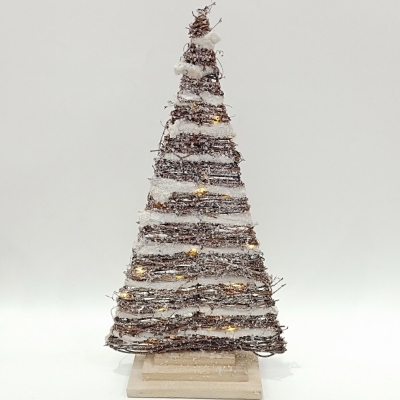 natural rattan tree with sno...